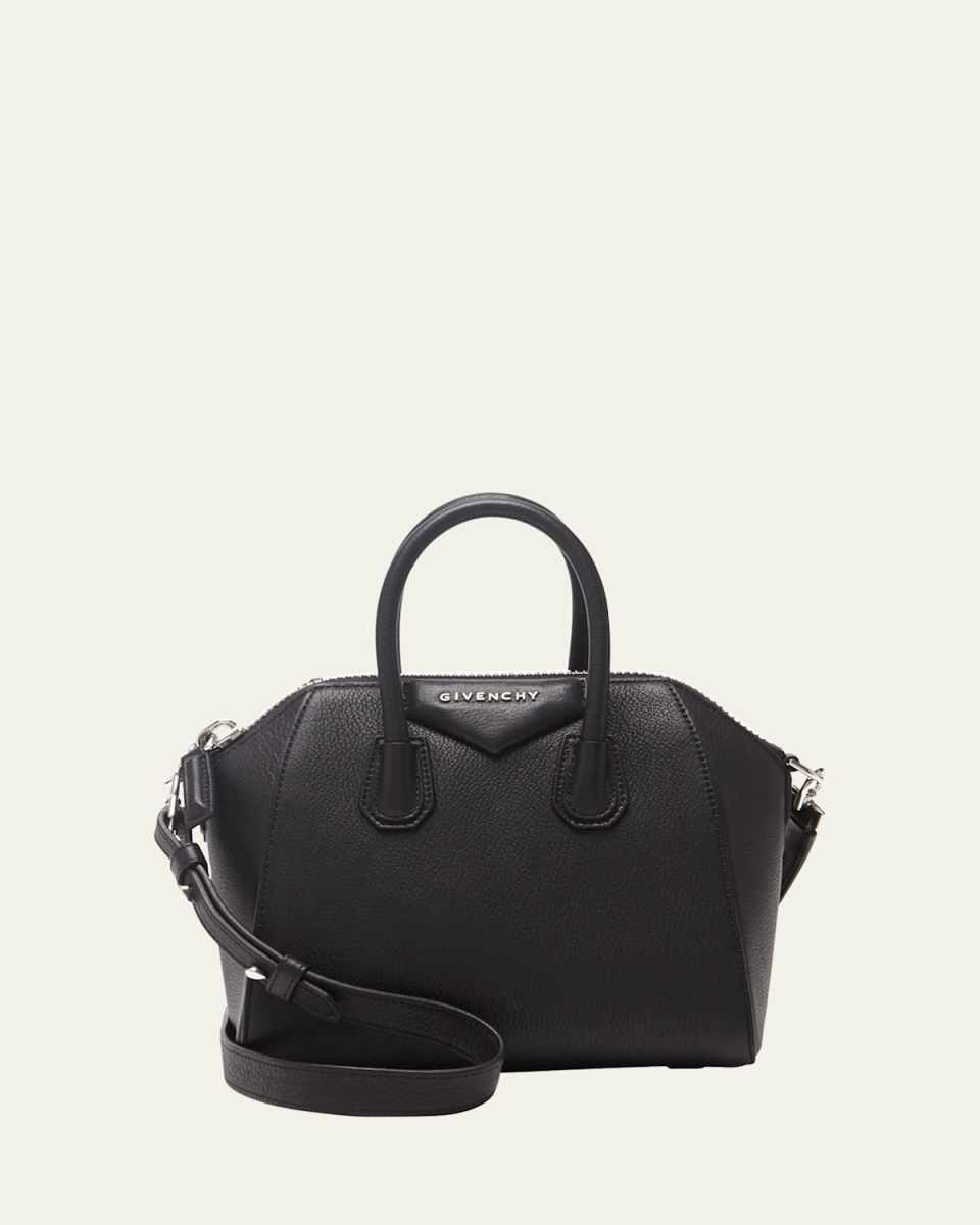 Antigona Mini Top Handle Bag in Grained Leather